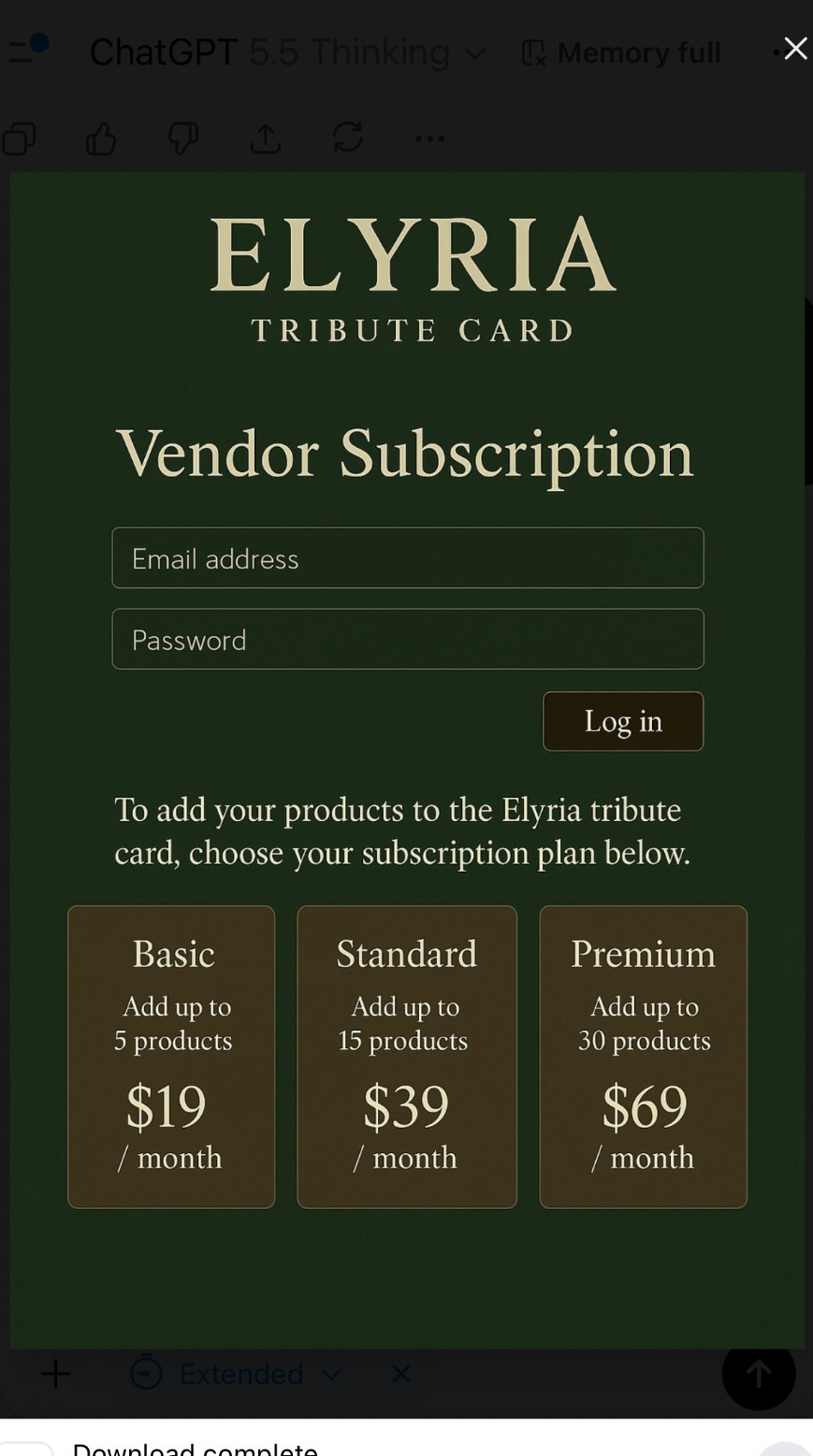 Funeral home vendor subscription pricing